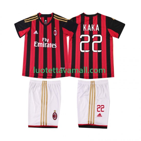 Lapset AC Milan KAKA 22 Retro 2013 2014 Lyhythihainen Fanipaita ,Koti