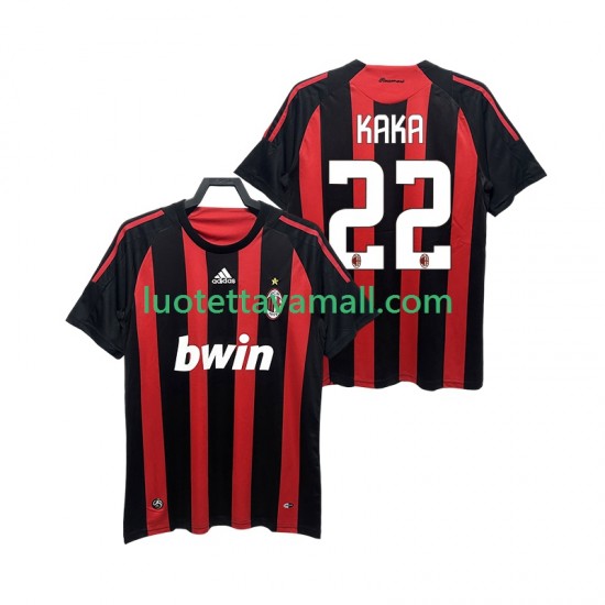 Miehet AC Milan KAKA 22 Retro 2008 2009 Lyhythihainen Fanipaita ,Koti
