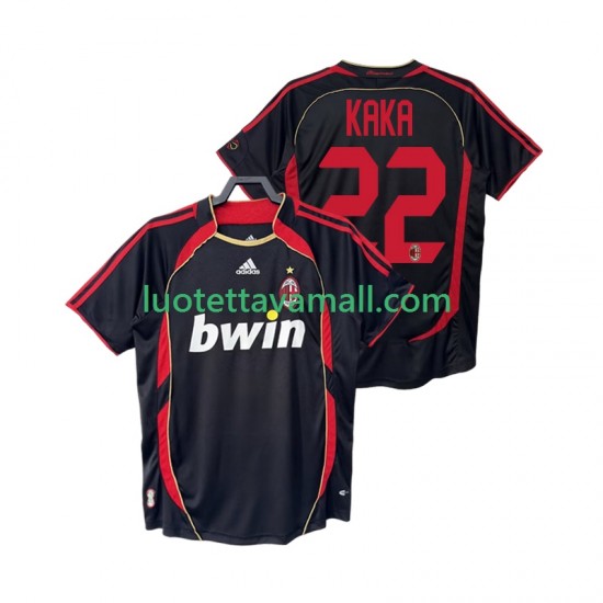 Miehet AC Milan KAKA 22 Retro 2006 2007 Lyhythihainen Fanipaita ,Kolmas