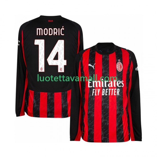 Miehet AC Milan Luca Modric 14 2025-2026 Pitkähihainen Fanipaita ,Koti