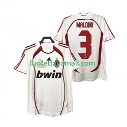Miehet AC Milan MALDINI 3 Retro 2006 2007 Lyhythihainen Fanipaita ,Vieras