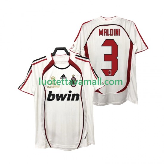 Miehet AC Milan MALDINI 3 Retro 2006 2007 Lyhythihainen Fanipaita ,Vieras