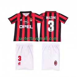 Lapset AC Milan MALDINI 3 Retro 1996 1997 Lyhythihainen Fanipaita ,Koti