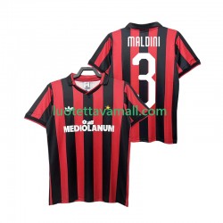 Miehet AC Milan MALDINI 3 Retro 1990 1991 Lyhythihainen Fanipaita ,Koti