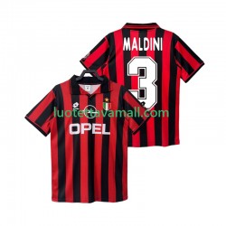 Miehet AC Milan MALDINI 3 Retro 1996 1997 Lyhythihainen Fanipaita ,Koti