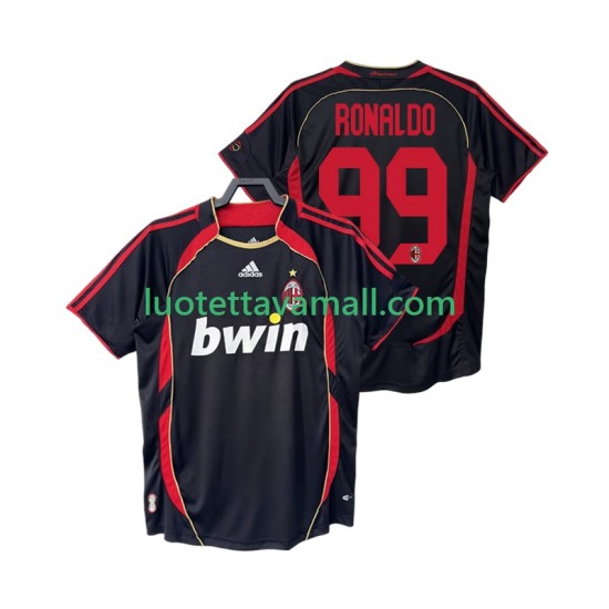 Miehet AC Milan RONALDO 99 Retro 2006 2007 Lyhythihainen Fanipaita ,Kolmas