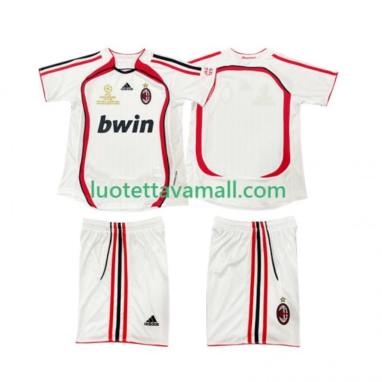 Lapset AC Milan Retro 2006 2007 Lyhythihainen Fanipaita ,Vieras