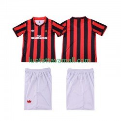 Lapset AC Milan Retro 1990 1991 Lyhythihainen Fanipaita ,Koti