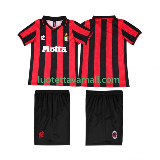 Lapset AC Milan Retro 1993 1994 Lyhythihainen Fanipaita ,Koti