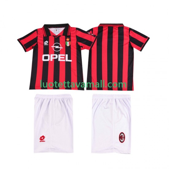 Lapset AC Milan Retro 1996 1997 Lyhythihainen Fanipaita ,Koti