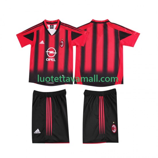 Lapset AC Milan Retro 2004 2005 Lyhythihainen Fanipaita ,Koti