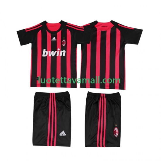 Lapset AC Milan Retro 2008 2009 Lyhythihainen Fanipaita ,Koti