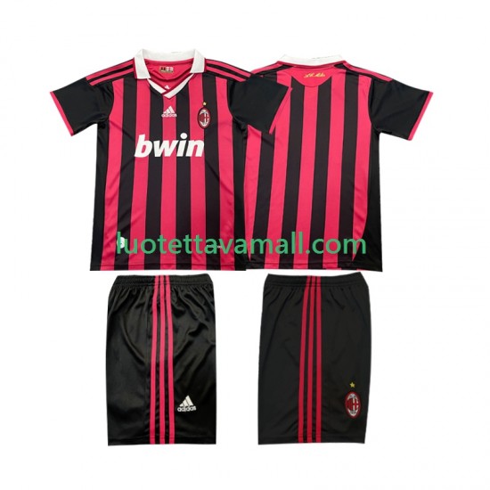 Lapset AC Milan Retro 2009 2010 Lyhythihainen Fanipaita ,Koti