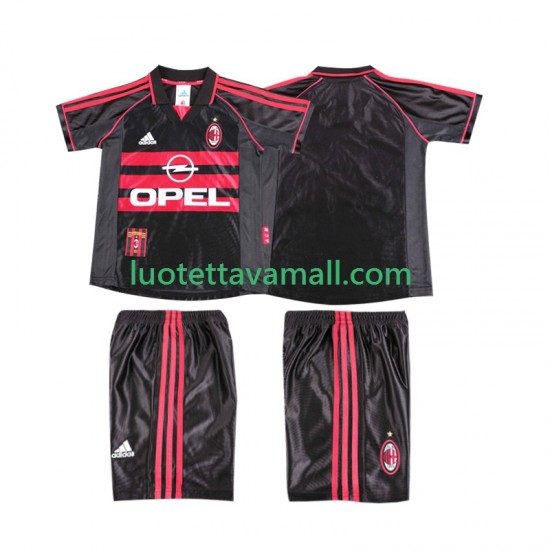 Lapset AC Milan Retro 1998 1999 Lyhythihainen Fanipaita ,Kolmas