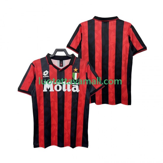 Miehet AC Milan Retro 1993 1994 Lyhythihainen Fanipaita ,Koti