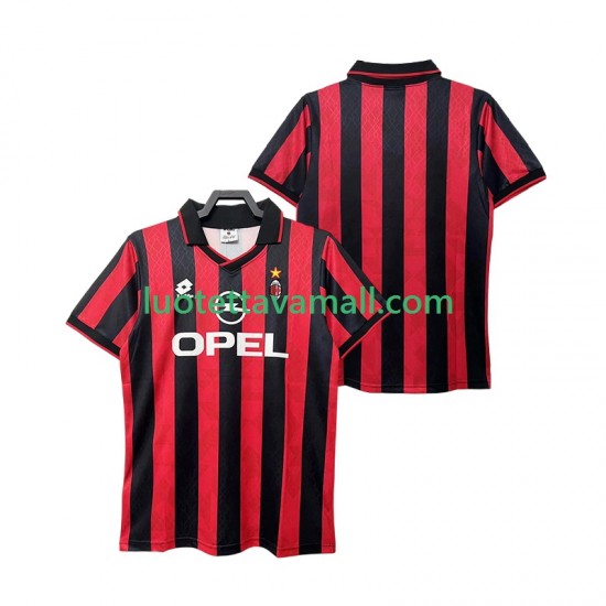 Miehet AC Milan Retro 1995 1996 Lyhythihainen Fanipaita ,Koti