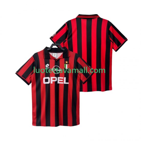 Miehet AC Milan Retro 1996 1997 Lyhythihainen Fanipaita ,Koti