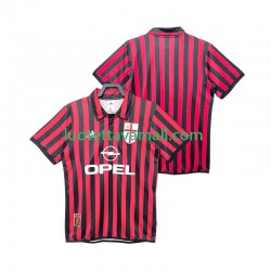 Miehet AC Milan Retro 1999 2000 Lyhythihainen Fanipaita ,Koti