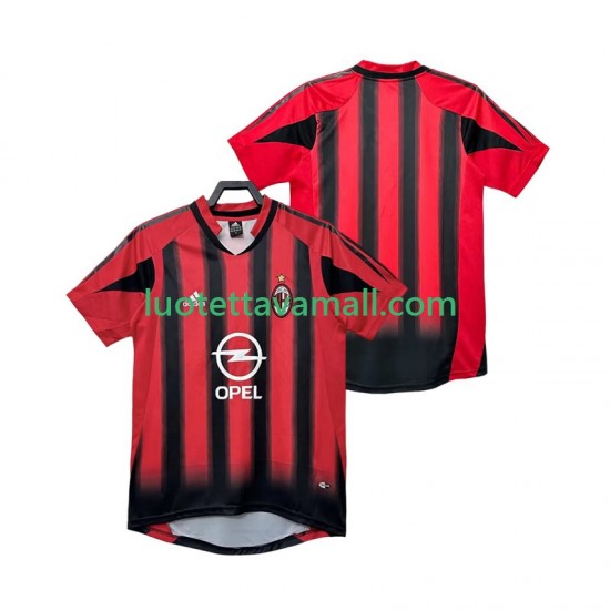 Miehet AC Milan Retro 2004 2005 Lyhythihainen Fanipaita ,Koti