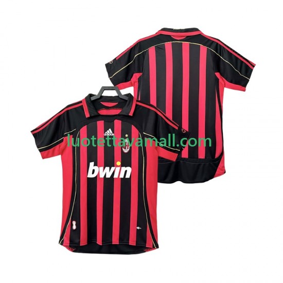 Miehet AC Milan Retro 2006 2007 Lyhythihainen Fanipaita ,Koti