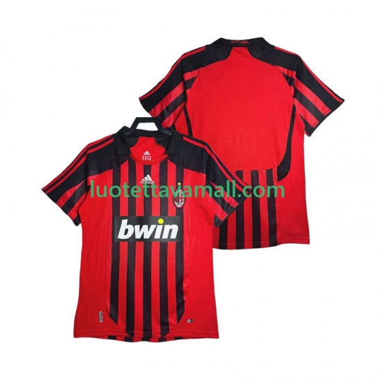 Miehet AC Milan Retro 2007 2008 Lyhythihainen Fanipaita ,Koti