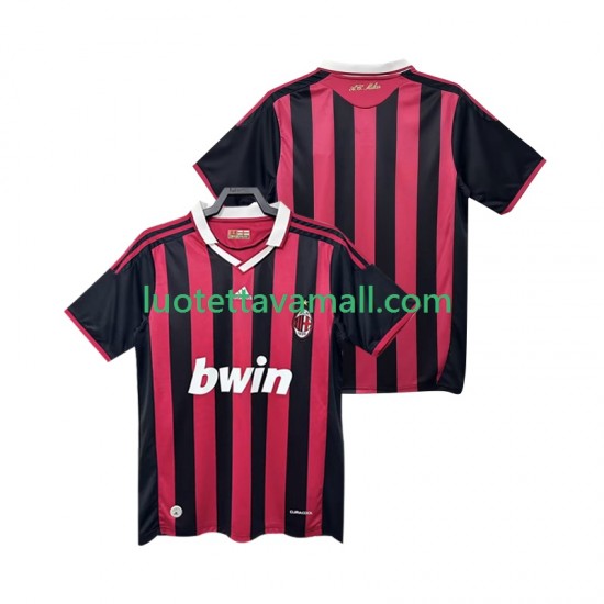 Miehet AC Milan Retro 2009 2010 Lyhythihainen Fanipaita ,Koti