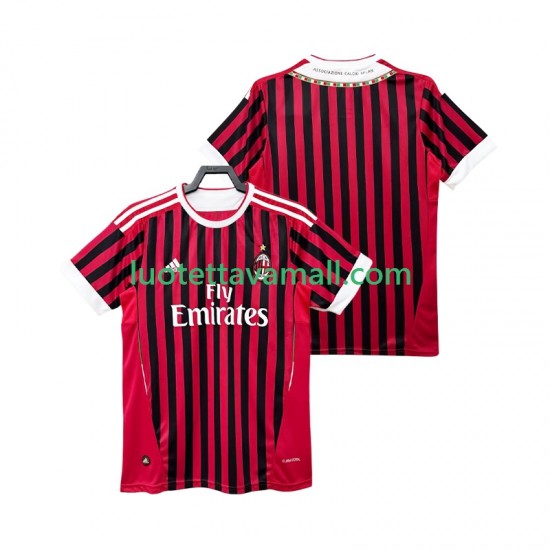 Miehet AC Milan Retro 2011 2012 Lyhythihainen Fanipaita ,Koti