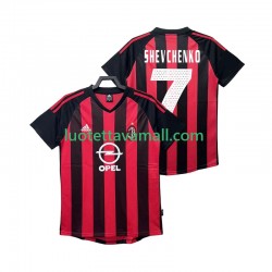 Miehet AC Milan SHEVCHENKO 7 Retro 2002 2003 Lyhythihainen Fanipaita ,Koti