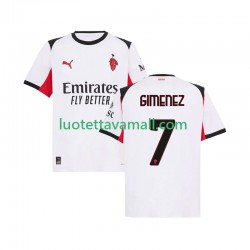 Miehet AC Milan Santiago Gimenez 7 2025-2026 Lyhythihainen Fanipaita ,Vieras