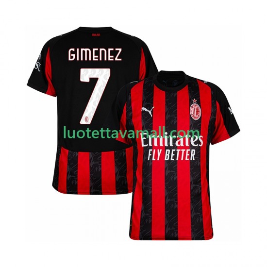 Miehet AC Milan Santiago Gimenez 7 2025-2026 Lyhythihainen Fanipaita ,Koti