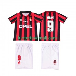 Lapset AC Milan WEAH 9 Retro 1996 1997 Lyhythihainen Fanipaita ,Koti