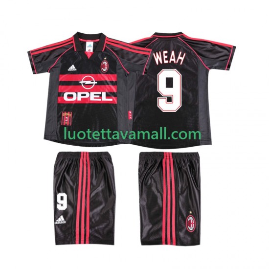 Lapset AC Milan WEAH 9 Retro 1998 1999 Lyhythihainen Fanipaita ,Kolmas