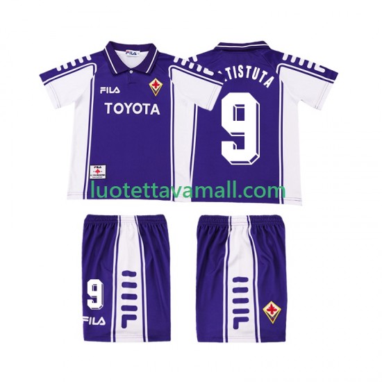 Lapset ACF Fiorentina BASTUTA 9 Retro 1999 2000 Lyhythihainen Fanipaita ,Koti