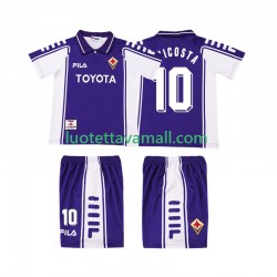 Lapset ACF Fiorentina RUI COSTA 10 Retro 1999 2000 Lyhythihainen Fanipaita ,Koti