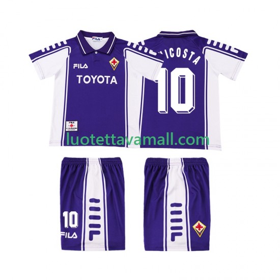 Lapset ACF Fiorentina RUI COSTA 10 Retro 1999 2000 Lyhythihainen Fanipaita ,Koti