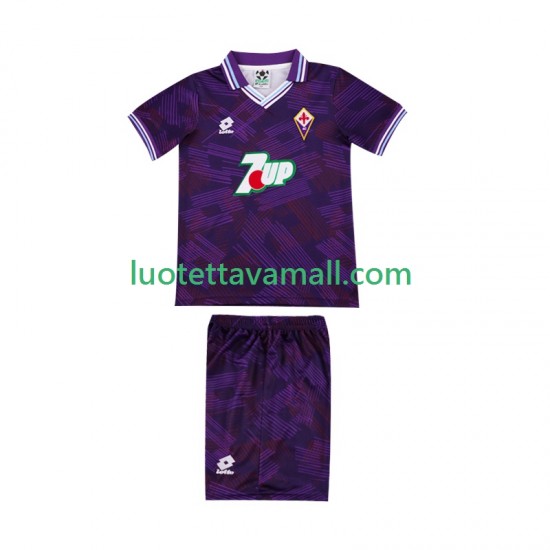 Lapset ACF Fiorentina Retro 1992 1993 Lyhythihainen Fanipaita ,Koti