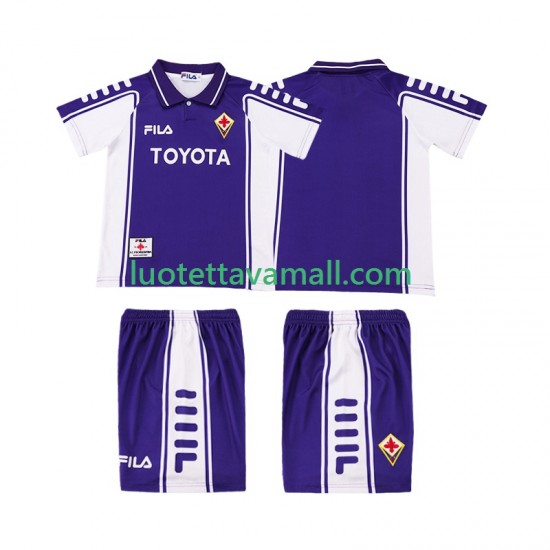 Lapset ACF Fiorentina Retro 1999 2000 Lyhythihainen Fanipaita ,Koti
