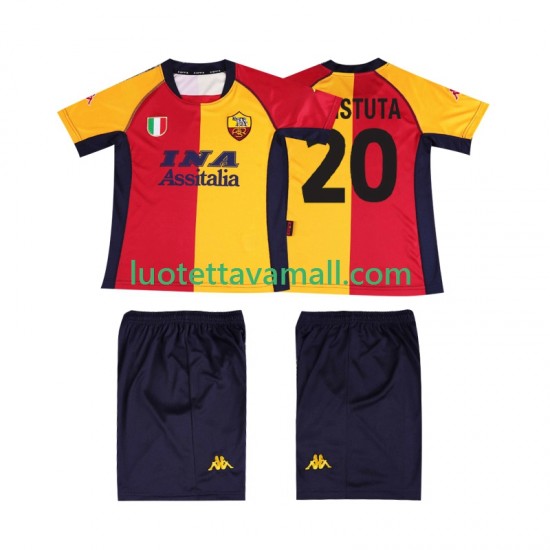 Lapset AS Roma Batistuta 20 Retro 2000 2001 Lyhythihainen Fanipaita ,Koti