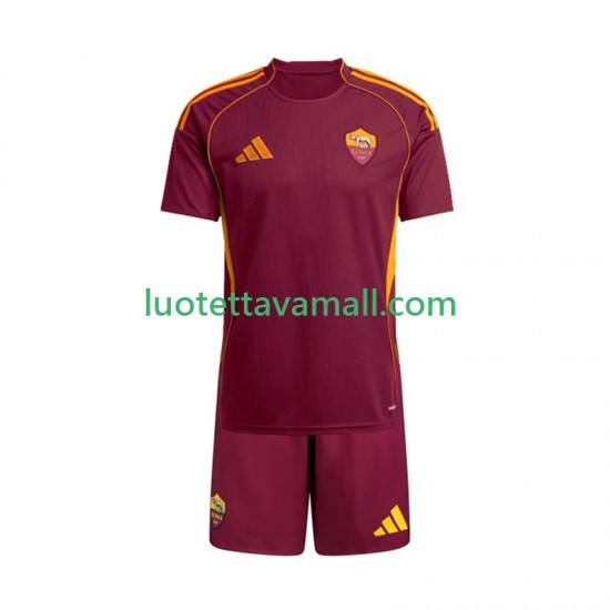 Lapset AS Roma 2025-2026 Lyhythihainen Fanipaita ,Koti