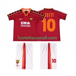 Lapset AS Roma TOTTI 10 Retro 1998 1999 Lyhythihainen Fanipaita ,Koti