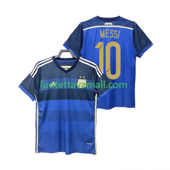 Miehet Argentiina Lionel Messi 10 Retro 2014 Lyhythihainen Fanipaita ,Vieras