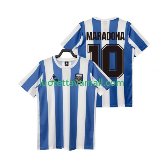 Miehet Argentiina MARADONA 10 Retro 1986 Lyhythihainen Fanipaita ,Koti