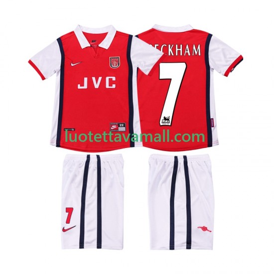 Lapset Arsenal BECKHAM 7 Retro 1998 1999 Lyhythihainen Fanipaita ,Koti