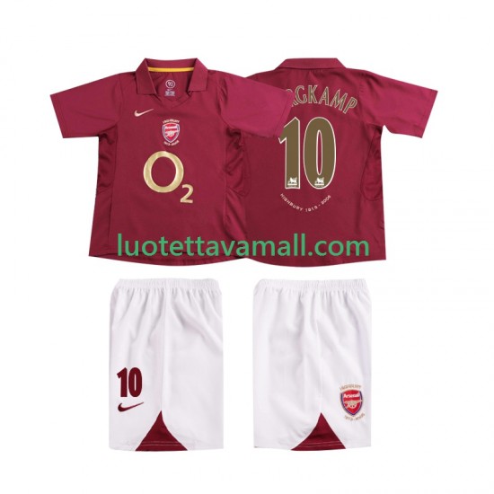 Lapset Arsenal BERGKAMP 10 Retro 2005 2006 Lyhythihainen Fanipaita ,Koti