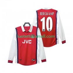 Miehet Arsenal BERGKAMP 10 Retro 1998 1999 Pitkähihainen Fanipaita ,Koti