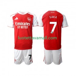Lapset Arsenal Bukayo Saka 7 2025-2026 Lyhythihainen Fanipaita ,Koti