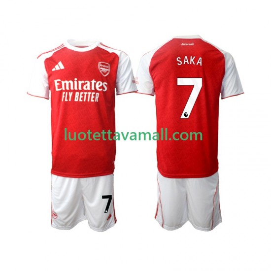 Lapset Arsenal Bukayo Saka 7 2025-2026 Lyhythihainen Fanipaita ,Koti