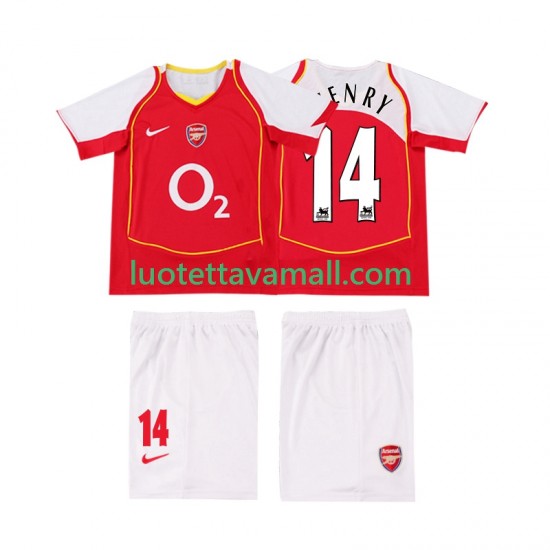 Lapset Arsenal Thierry Henry 14 Retro 2004 2005 Lyhythihainen Fanipaita ,Koti