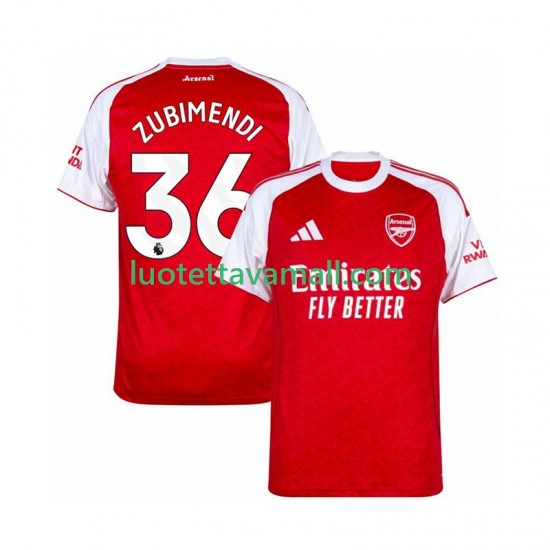 Miehet Arsenal Zubimendi 36 2025-2026 Lyhythihainen Fanipaita ,Koti