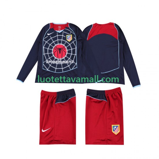 Lapset Atlético Madrid Retro 2004 2005 Pitkähihainen Fanipaita ,Vieras